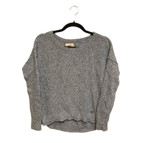 Hollister Women's XS Long Sleeve Woven Pullover Boat Neck Sweatshirt - Picture 1 of 12